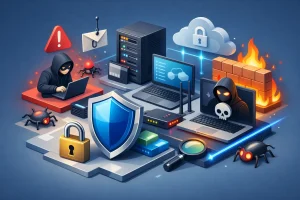 האיומים הנפוצים על רשת משרדית ואיך מצמצמים סיכון